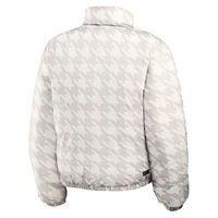 Women's WEAR by Erin Andrews  Navy/White New England Patriots Reversible Cropped Full-Zip Puffer Jacket