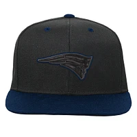 Youth Black/Navy New England Patriots Pop Snapback Hat