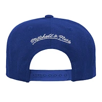 Casquette snapback à bord plat pour jeunes Mitchell & Ness Royal New England Patriots Champ Stack