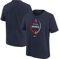 Youth Nike Navy New England Patriots Icon Football - T-Shirt
