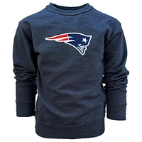 Youth Wes & Willy  Navy New England Patriots Reversible Fleece Pullover Sweatshirt