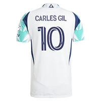 Men's adidas Carles Gil White New England Revolution 2025 Eastern Pine x Flag of Authentic Player Jersey