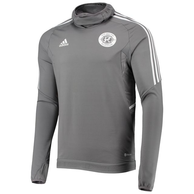 Haut d'échauffement raglan adidas New England Revolution AEROREADY gris/blanc pour homme