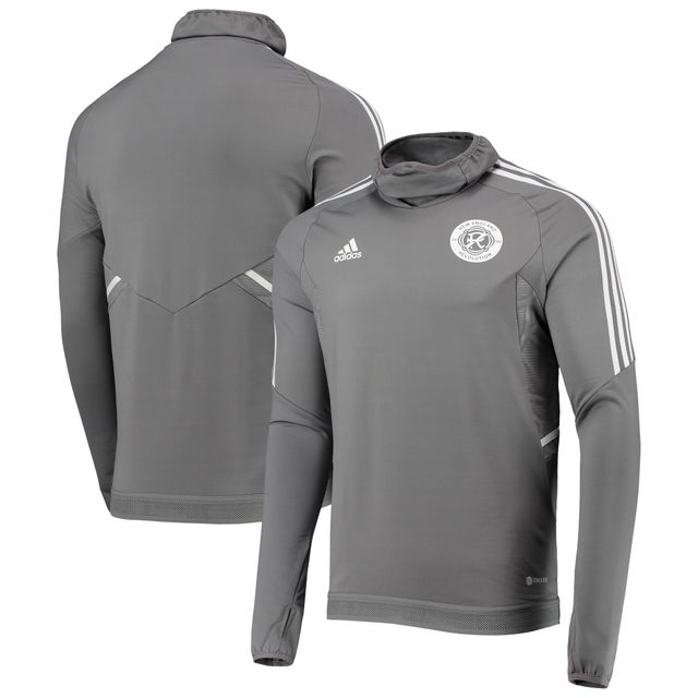 Haut d'échauffement raglan adidas New England Revolution AEROREADY gris/blanc pour homme