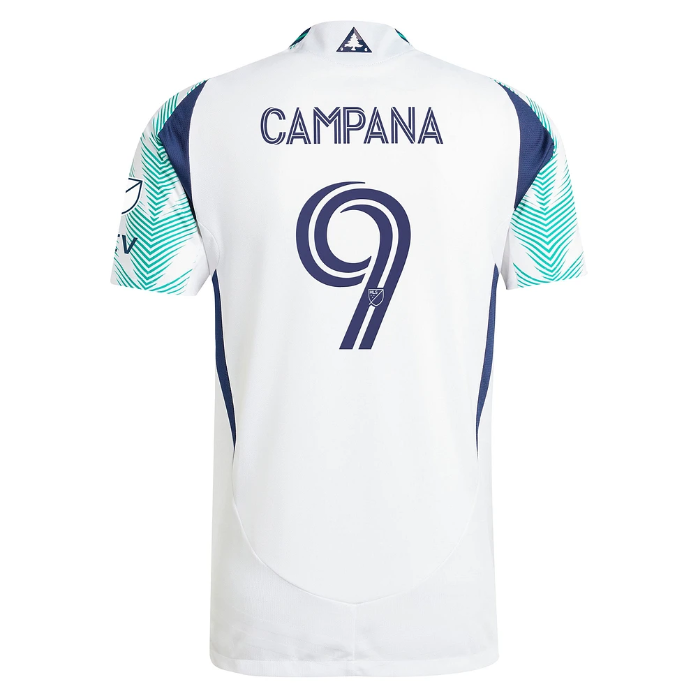 Maillot de joueur authentique adidas Leonardo Campana New England Revolution 2025 Eastern White Pine x Flag of pour homme