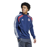 Men's adidas Navy New England Revolution 2025 Travel Pullover Hoodie
