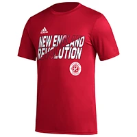 Men's adidas Red New England Revolution Team Jersey Hook AEROREADY T-Shirt
