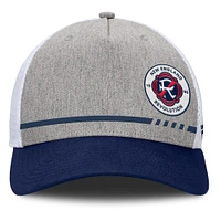 Men's Fanatics Heather Gray New England Revolution Low Block Trucker Adjustable Hat