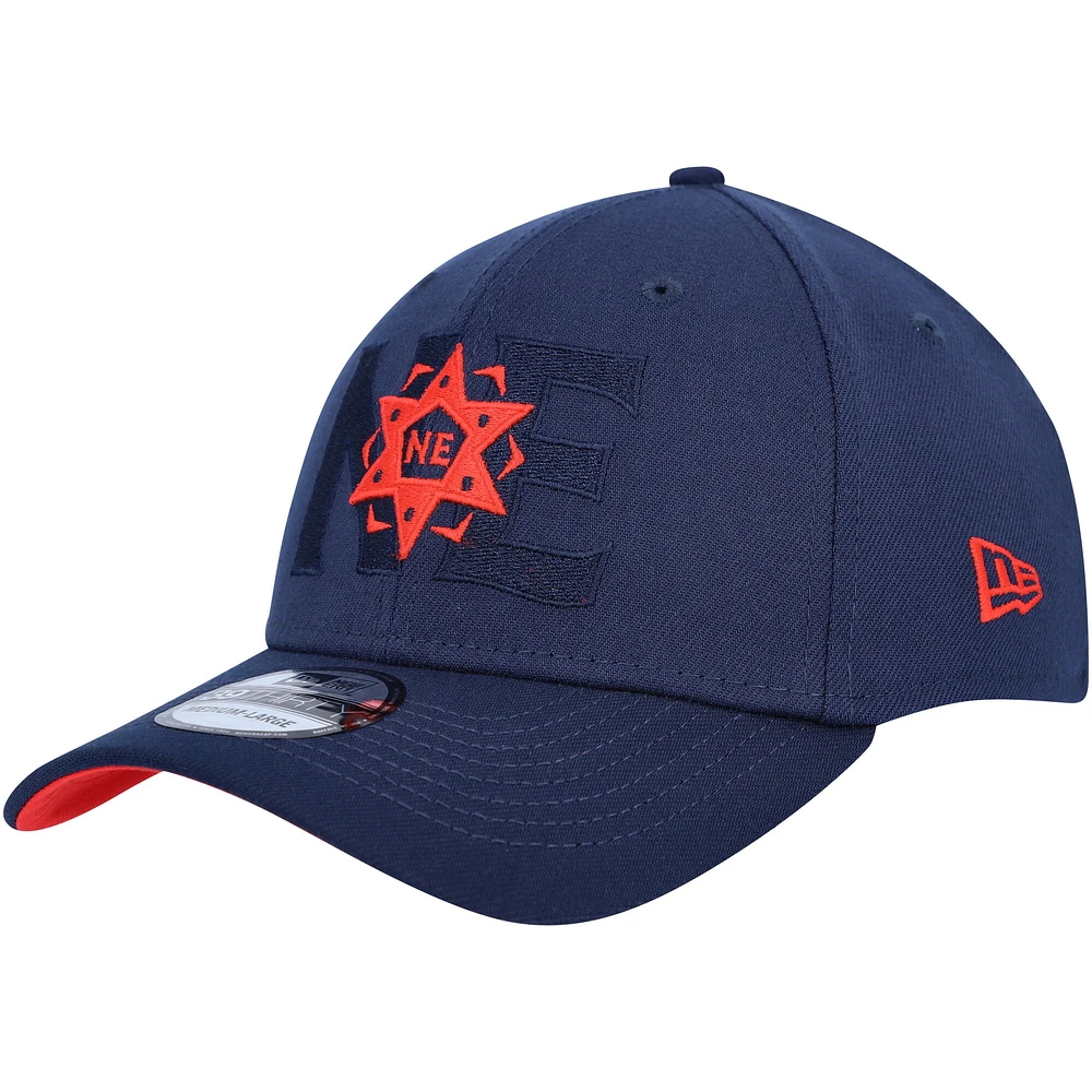 Men's New Era Navy England Revolution Kick Off 39THIRTY Flex Hat