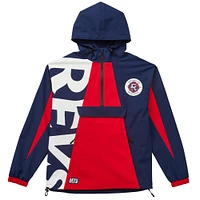 Unisex Live Breathe Futbol Navy New England Revolution Tekker Half-Zip Anorak Jacket
