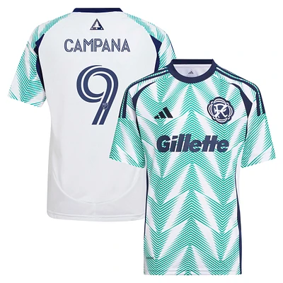 Maillot de joueur réplique Eastern White Pine x Flag of New England Revolution 2025 pour jeunes adidas Leonardo Campana Blanc