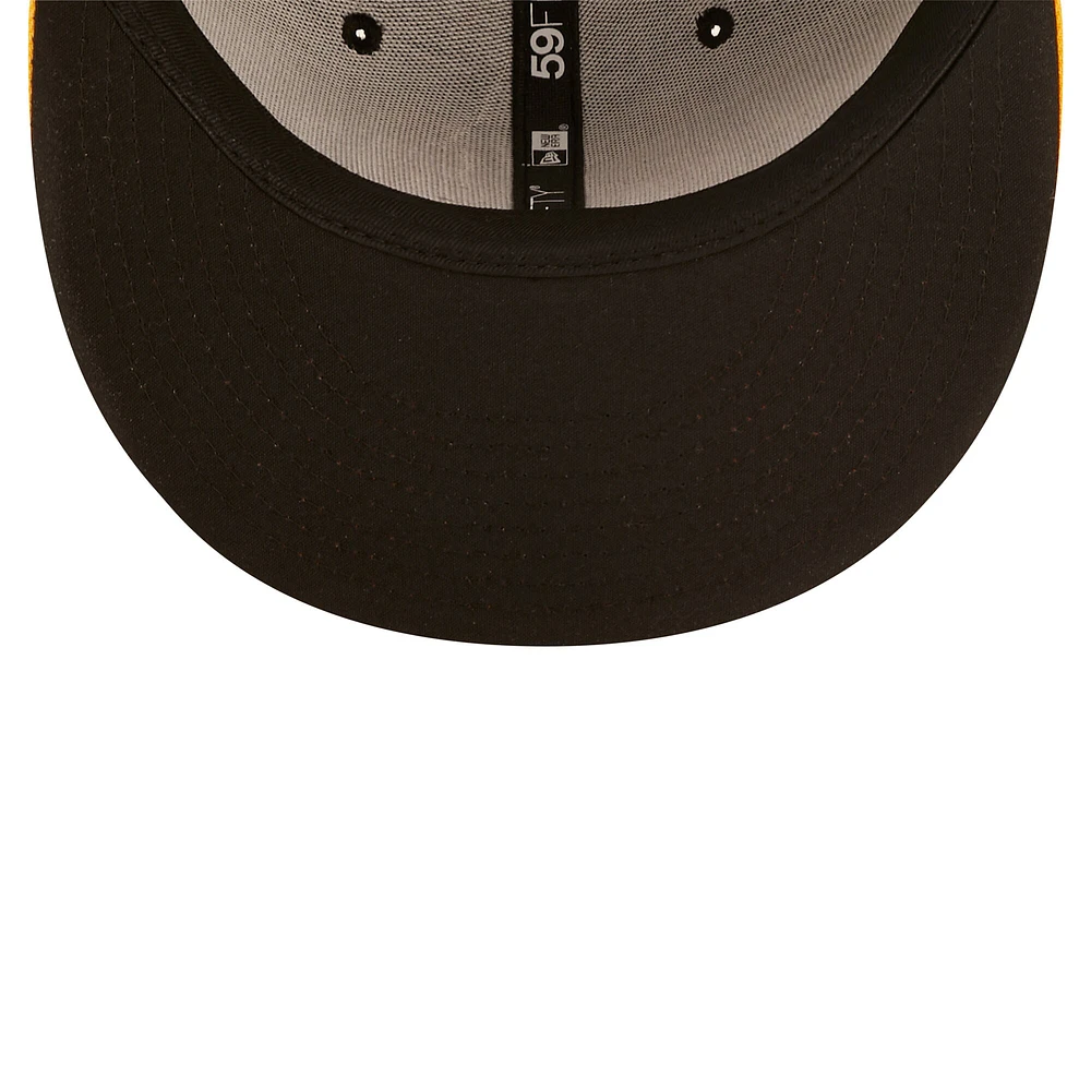 Casquette ajustée 59FIFTY Gatos Feroces De New Hampshire Copa La Diversion Era pour homme, noir/jaune