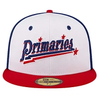 Men's New Era Blue Hampshire Fisher Cats Theme Night Primaries 59FIFTY Fitted Hat