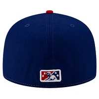 Men's New Era Blue Hampshire Fisher Cats Theme Night Primaries 59FIFTY Fitted Hat