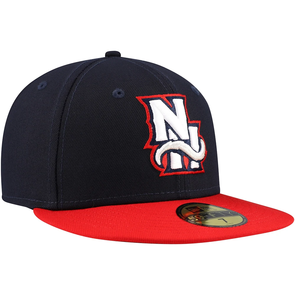 Men's New Era Navy Hampshire Fisher Cats Authentic Collection 59FIFTY Fitted Hat