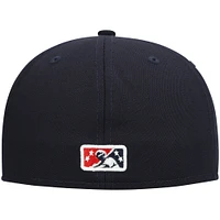 Men's New Era Navy Hampshire Fisher Cats Authentic Collection Team Home 59FIFTY Fitted Hat