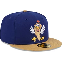 Men's New Era Navy Hampshire Fisher Cats Theme Nights Manchester Chicken Tenders 59FIFTY Fitted Hat