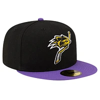 Men's New Era Purple Hampshire Fisher Cats Theme Night Hockey 59FIFTY Fitted Hat