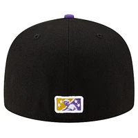 Men's New Era Purple Hampshire Fisher Cats Theme Night Hockey 59FIFTY Fitted Hat