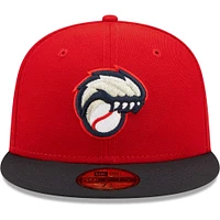 Men's New Era Red Hampshire Fisher Cats Alternate 3 Authentic Collection 59FIFTY Fitted Hat