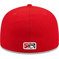 Men's New Era Red Hampshire Fisher Cats Alternate 3 Authentic Collection 59FIFTY Fitted Hat
