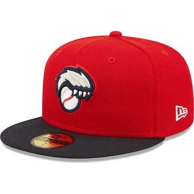 Men's New Era Red Hampshire Fisher Cats Alternate 3 Authentic Collection 59FIFTY Fitted Hat