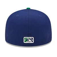 Men's New Era Royal/Green Hampshire Fisher Cats Coconut Chicken Tender Theme Night 59FIFTY Fitted Hat