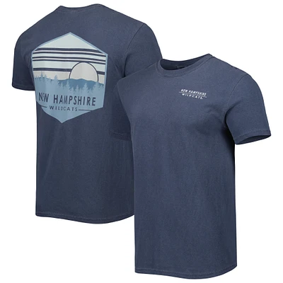 Men's Navy New Hampshire Wildcats Landscape Shield T-Shirt