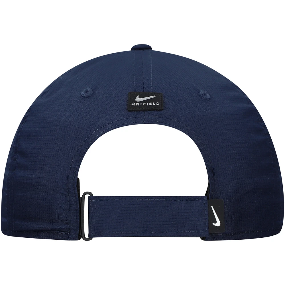 Men's Nike Navy New Hampshire Wildcats 2024 Sideline Club Adjustable Hat