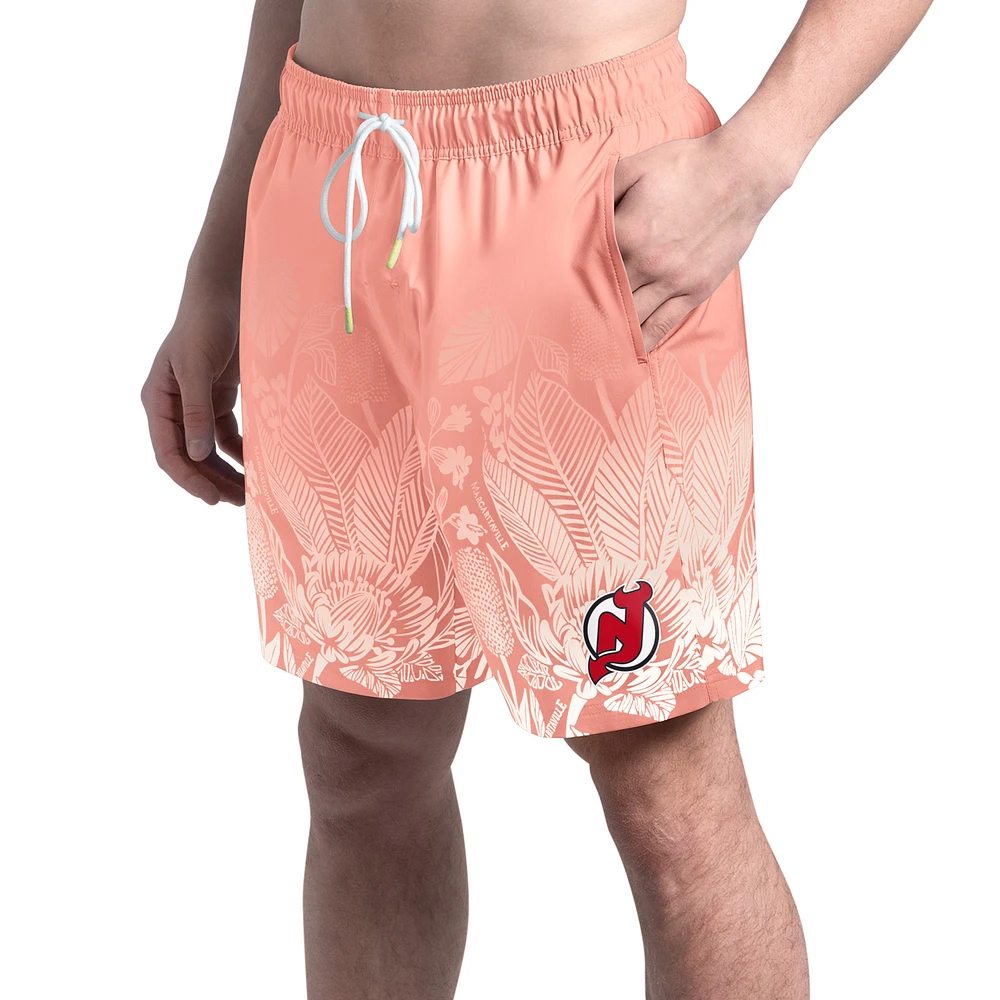 Men's Margaritaville  Pink New Jersey Devils Lagoon Fiesta Swim Short