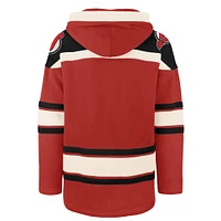 Sweat à capuche en polaire lacets de qualité supérieure pour homme '47 Red New Jersey Devils Big & Tall