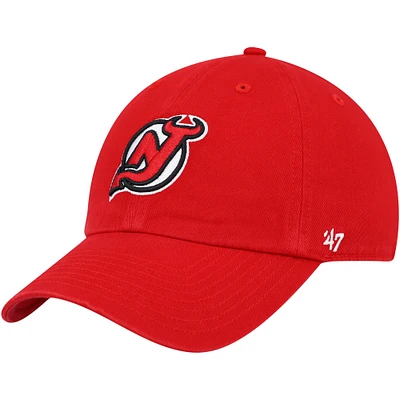Casquette réglable '47 Red New Jersey Devils Clean Up pour homme