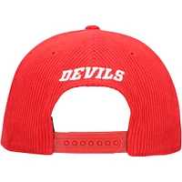 Casquette ajustable en velours côtelé Crosstown '47 Red New Jersey Devils pour homme