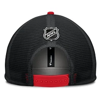 Men's Fanatics Black/Red New Jersey Devils Authentic Pro Hometown Rink Foam Trucker Snapback Hat