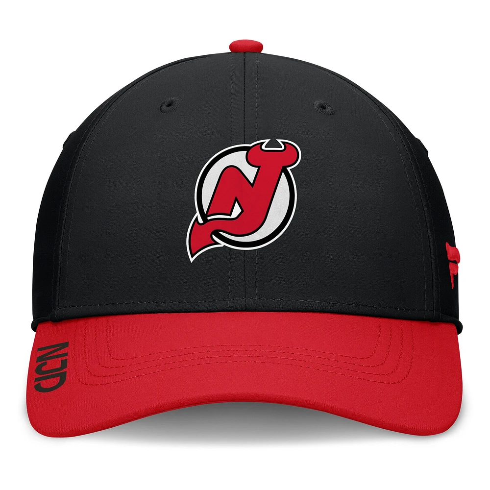 Men's Fanatics Black/Red New Jersey Devils Authentic Pro Rink Flex Hat