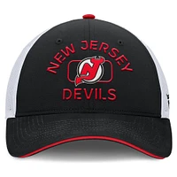 Men's Fanatics /White New Jersey Devils Authentic Pro Rink Trucker Hat