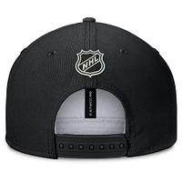 Casquette Snapback authentique Pro Alternate Jersey Fanatics noire pour homme des Devils du New Jersey