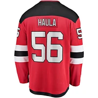 Men's Fanatics Erik Haula Red New Jersey Devils Home Breakaway Player
