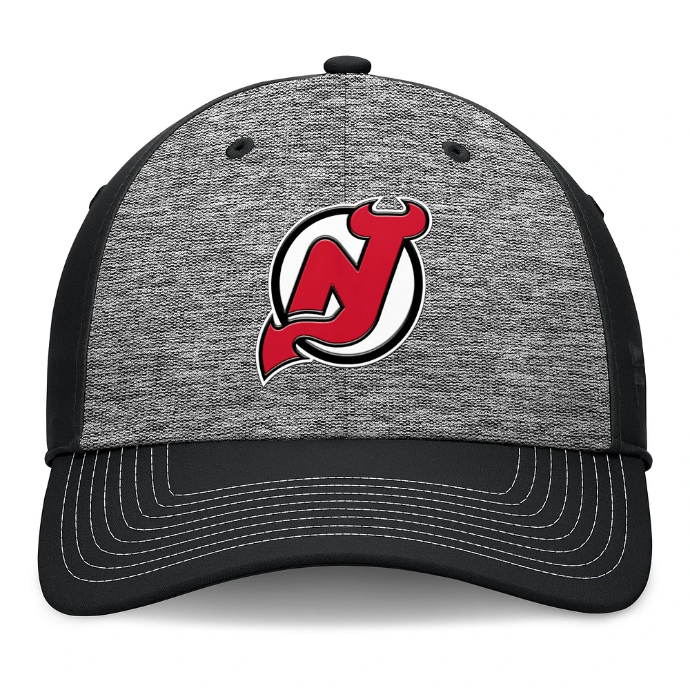Men's Fanatics Gray/Black New Jersey Devils Fundamental Top Shelf 2-Tone Flex Hat
