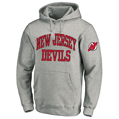 Sweat à capuche en polaire pour hommes Fanatics Heather Grey New Jersey Devils Big & Tall