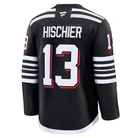 Men's Fanatics Nico Hischier Black New Jersey Devils Alternate Premium
