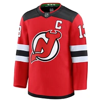 Men's Fanatics Nico Hischier Red New Jersey Devils Home Premium