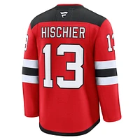 Men's Fanatics Nico Hischier Red New Jersey Devils Home Premium