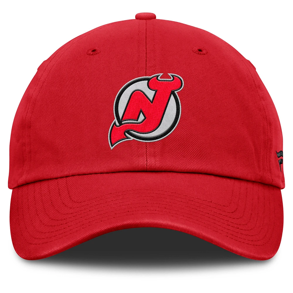 Men's Fanatics Red New Jersey Devils Decades Collection Adjustable Hat