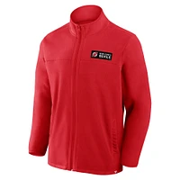Veste polaire entièrement zippée Fanatics Red New Jersey Devils Home Ice pour homme