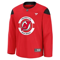 Maillot d'entraînement de l'équipe des New Jersey Devils pour hommes Fanatics Red