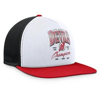 Men's Fanatics White/Red New Jersey Devils Decades Collection Foam Front Snapback Hat