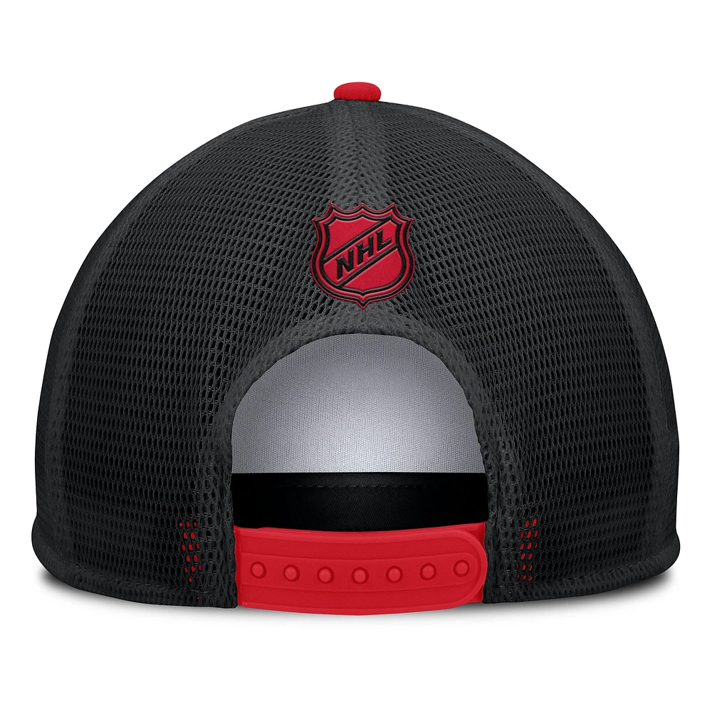 Men's Fanatics White/Red New Jersey Devils Decades Collection Foam Front Snapback Hat