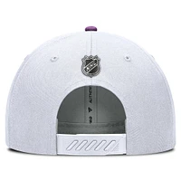 Men's Fanatics White New Jersey Devils Authentic Pro Hockey Fights Cancer Adjustable Hat