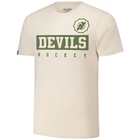 Men's Levelwear Jack Hughes Khaki New Jersey Devils 2024 NHL Military Appreciation Richmond Delta Player Name & Number T-Shirt